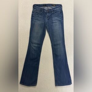 Express Jeans Women’s Size 0 Blue Boot Leg Flare Low Rise